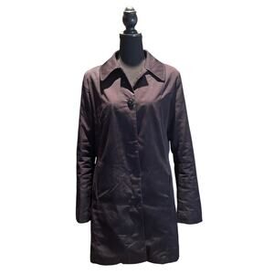 Women's Croft & Barrow Black Lined Raincoat, Size Medium, EUC